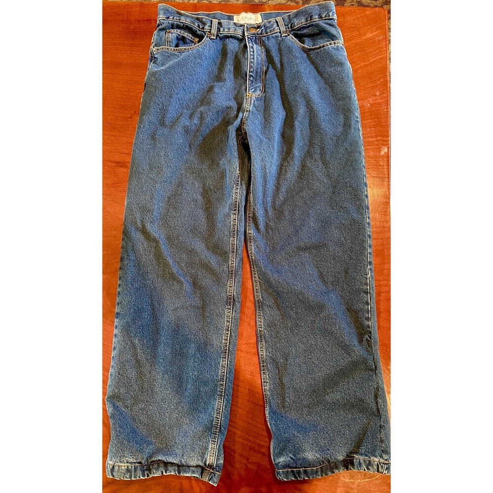 Burry Lane Jeans Mens Blue Denim 100% Cotton Flannel Lined Pants 40x32 *
